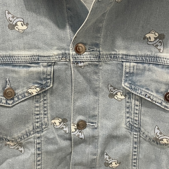 Disney Blue Denim Jacket with Mickey Character Print - Picture 4 of 10